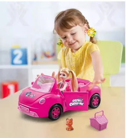 JUEGO DE MUÑECA CON AUTO , MASCOTA Y CANASTA 3 EN 1 I ENVIO GRATIS